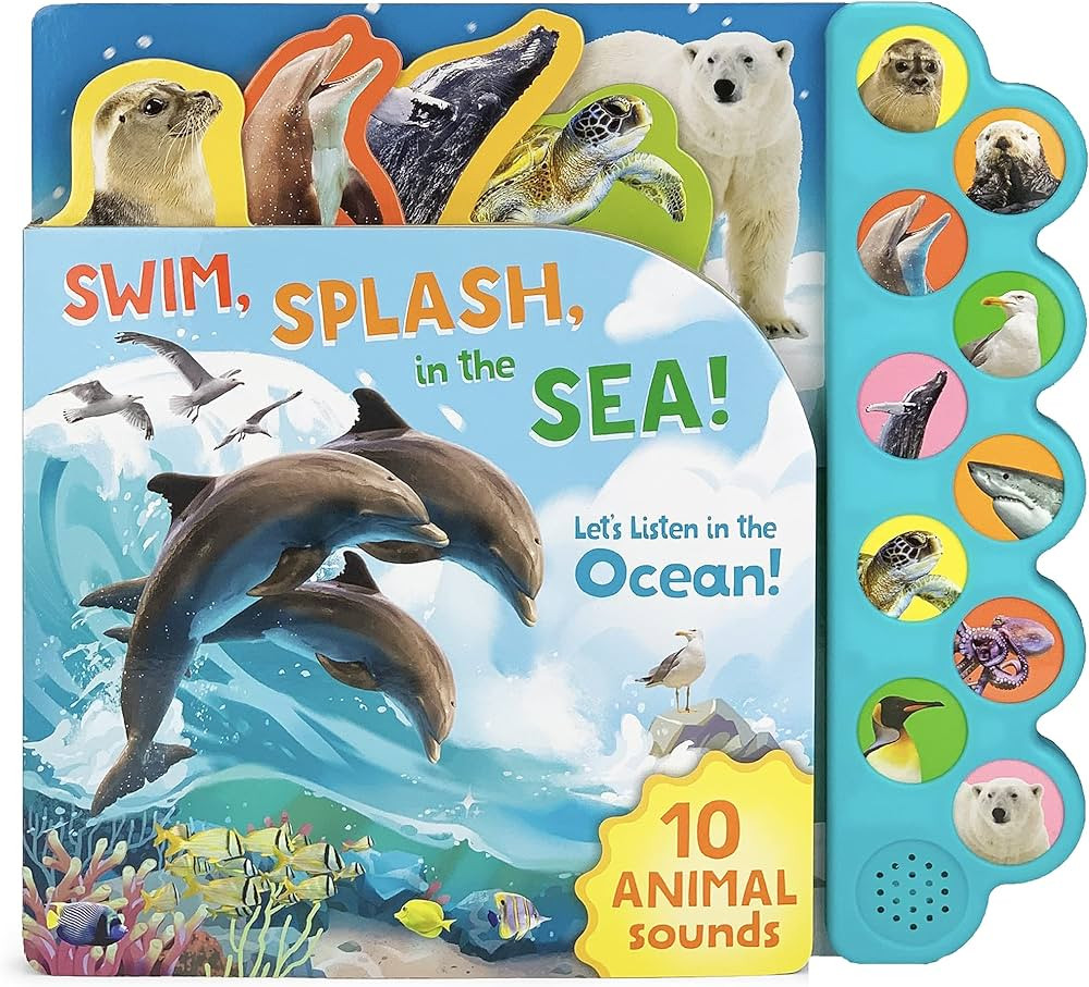 Swim and Splash in the Sea! Let's Listen to the Ocean - 10-Button Children's Sound Book, Ages 2-7... | Amazon (US)