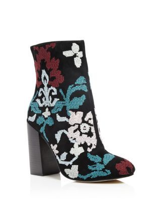 Rebecca Minkoff Bojana Embroidered High Heel Booties | Bloomingdale's (US)