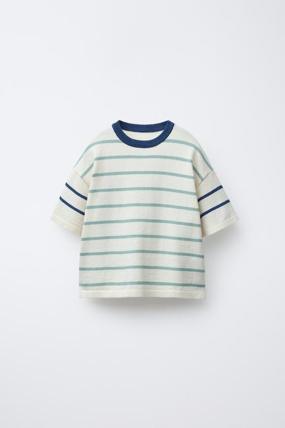 STRIPED KNIT T-SHIRT | Zara US