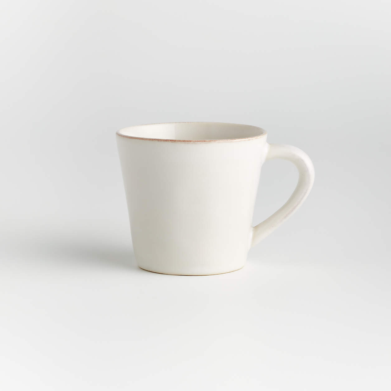 Marin 8-oz. Stoneware White Mug + Reviews | Crate & Barrel | Crate & Barrel