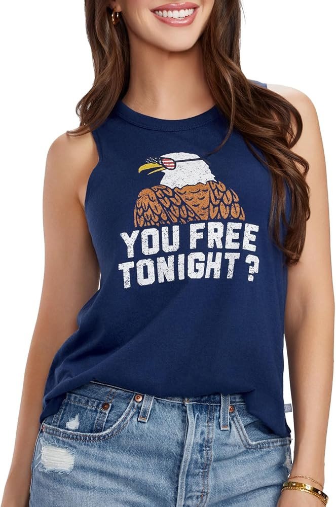 Tipsy Elves Women’s 4th of July Tank Tops Cute Patriotic American Flag Shirt Sleeveless July Fo... | Amazon (US)