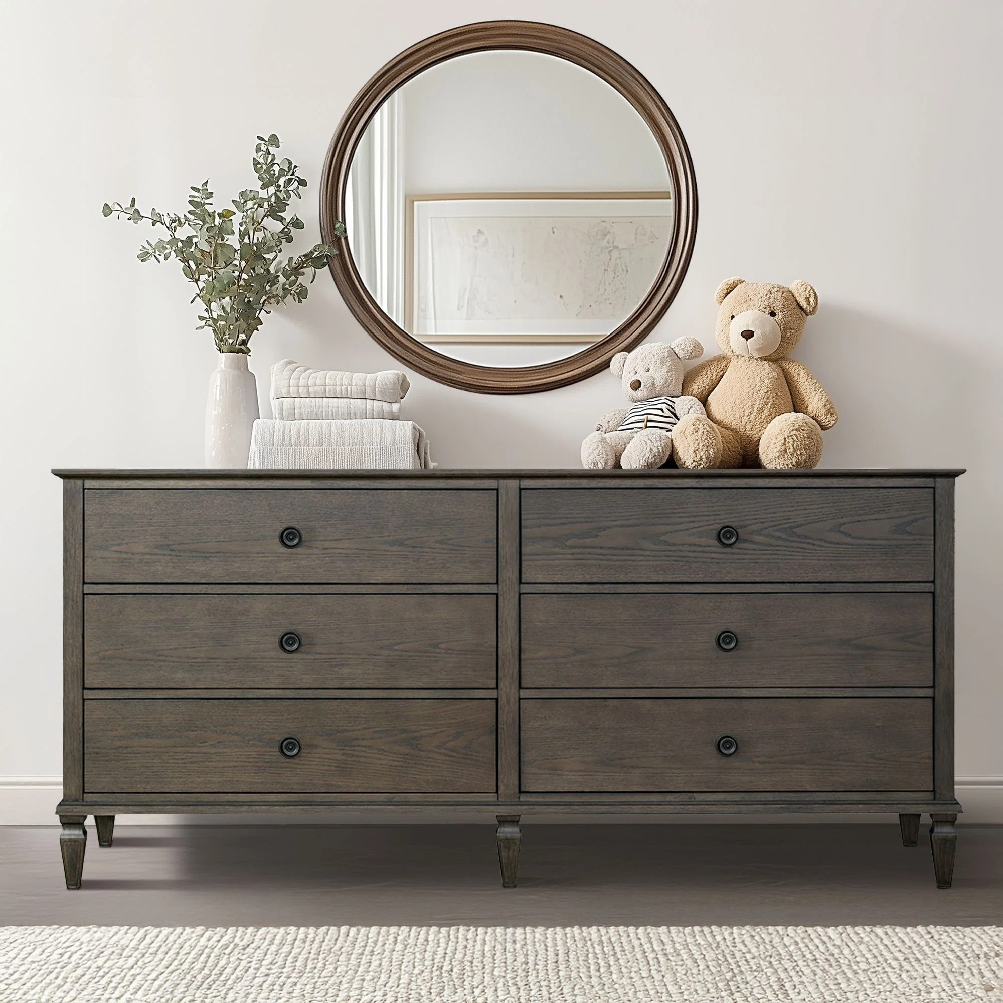 Victoria 6-Drawer Double Wide Wood Dresser | Wayfair North America