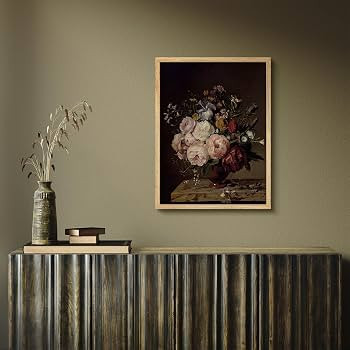 SIGNWIN Framed Wildflower Rose Plant Bouquet Wall Art, Decorative Colorful Wall Decor Prints, Nat... | Amazon (US)