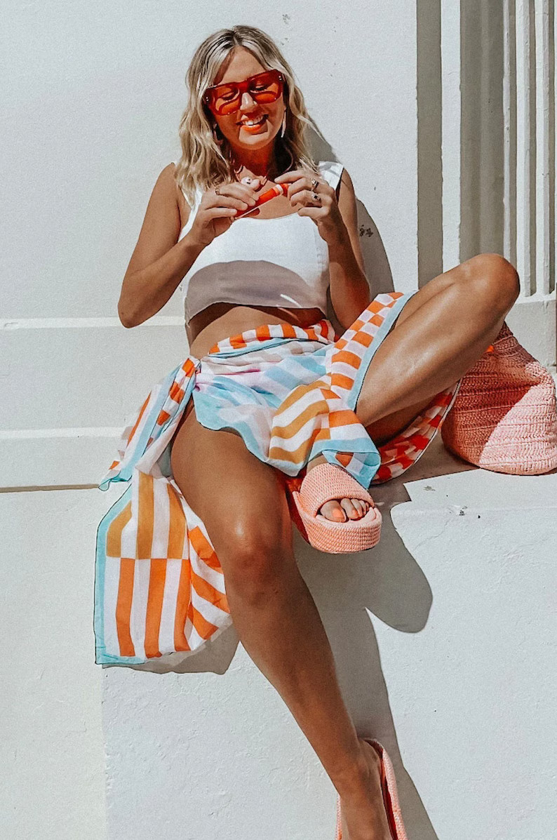 Multi Stripe Sarong - Etsy | Etsy (US)