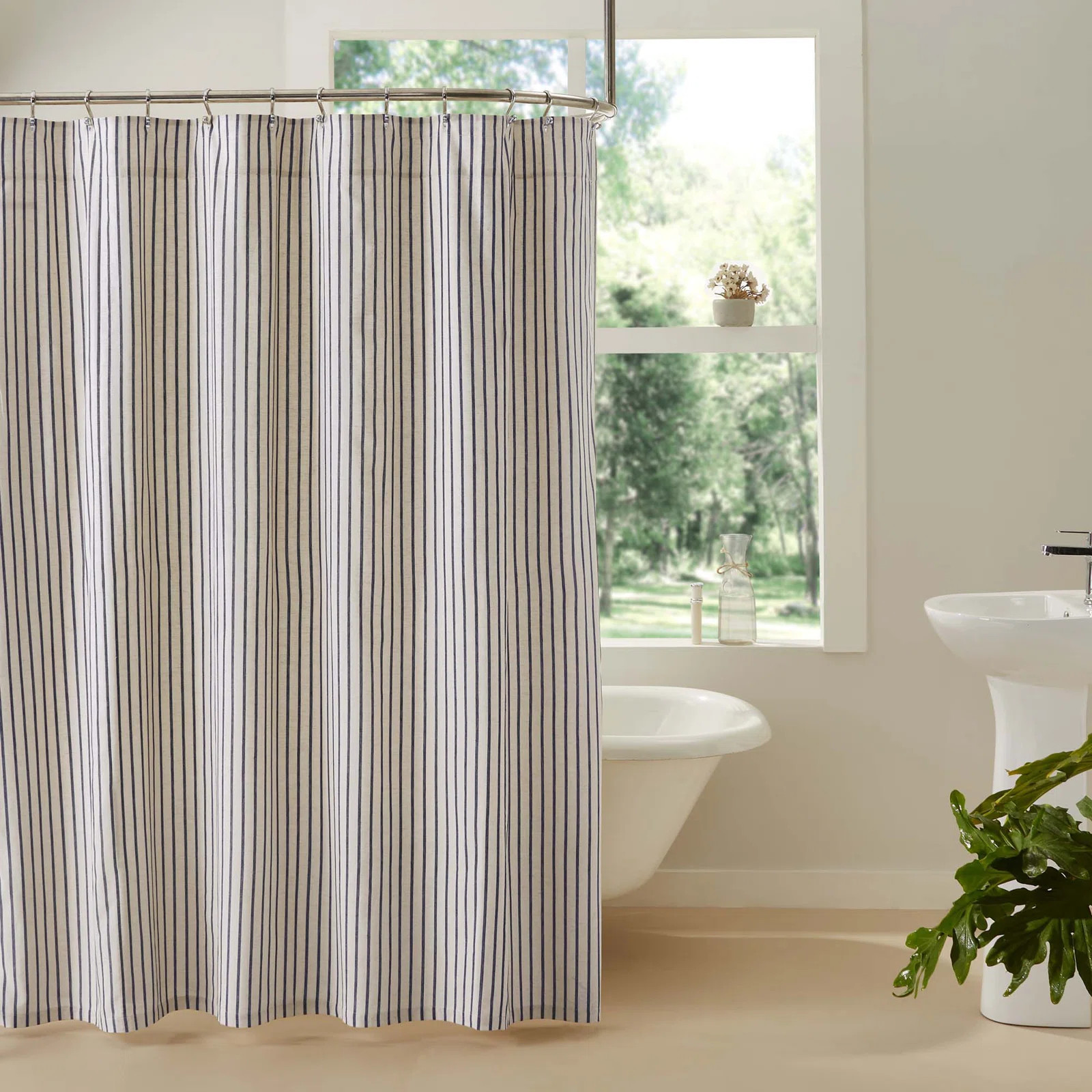Zatanna Cotton Blend Shower Curtain | Birch Lane