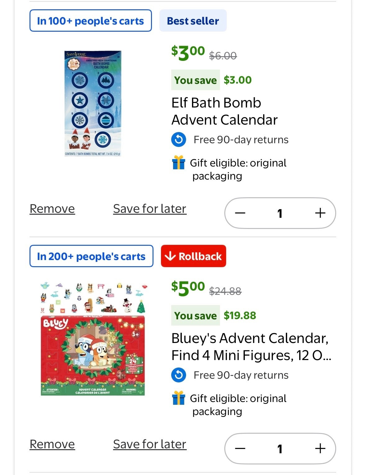 Clearance Advent Calendars $5 and under!

Perfect to save for next year! But RUN because they’re selling out super fast!!!!!

#LTKGiftGuide #LTKHoliday #LTKKids