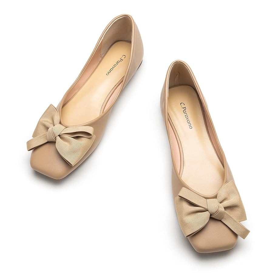 C.Paravano Flats for Women | Square Toe Flats | Ballet Flats | Dress Shoes for Women | Amazon (US)