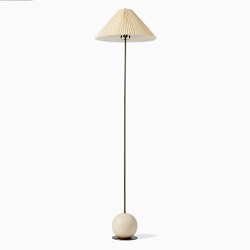 Sarah Sherman Samuel Metal  Sphere Floor Lamp & Pleated Shade | West Elm | West Elm (US)