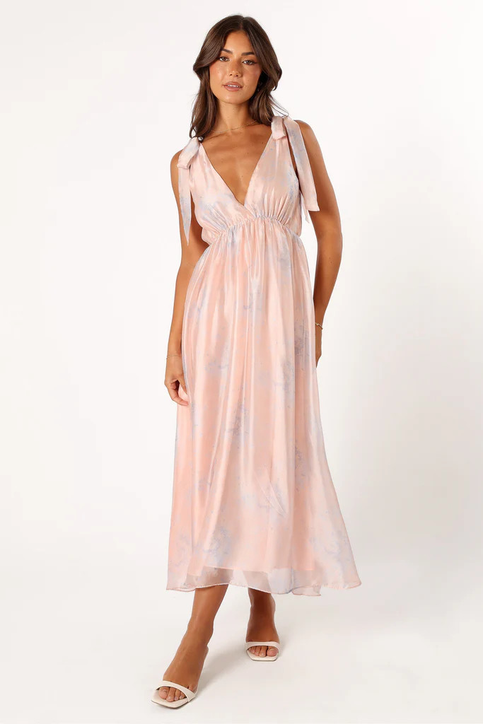 Perla Maxi Dress - Blush/Blue | Petal & Pup (US)