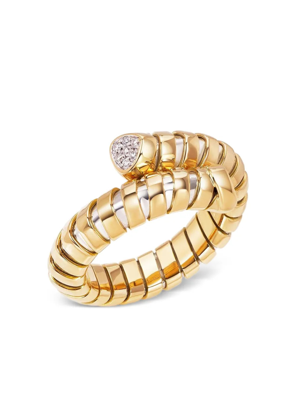 MARINA B 18K Yellow Gold Diamond Trisolona Ring | Gold | FARFETCH | Farfetch Global