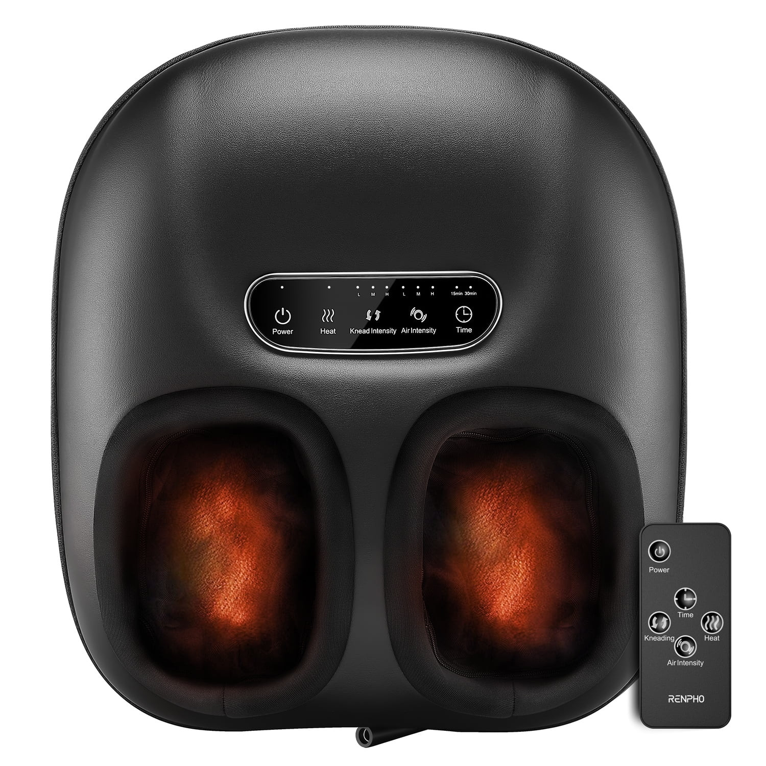 Renpho Shiatsu Foot Massager with Heat for Tired Foot Blood Circulation up to size 11, Black | Walmart (US)