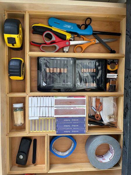 A perfect utility drawer - you can see everything, categories are contained and there is room to grow.

#LTKfamily #LTKhome #LTKunder50