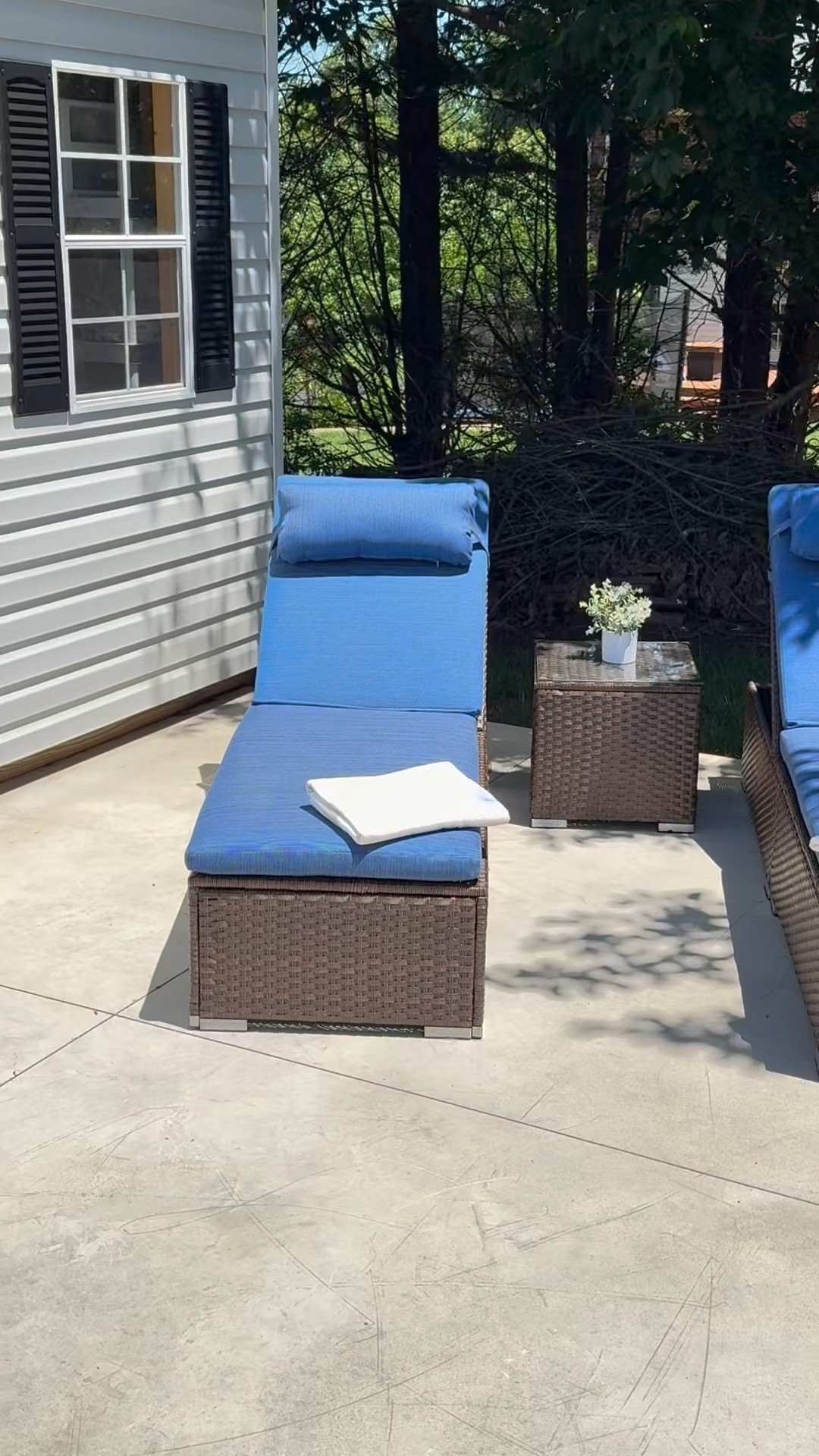 Outdoor lounge set from Amazon.  It comes with the cushions AND the little table for in between.  Very nice sturdy furniture and you can pick the cushion color that matches your outdoor living space.  These were quick & easy to assemble… We love to lay in the sun so it helps that the backs go all the way flat so we can lay on our stomachs.  And it’s super lightweight & easy to move around to get in or out of the shade!  Use in the backyard, at your pool, on your deck or patio.  Outdoor living space, Outdoor living #outdoorliving #oudoorlivingspace #outdoorfurniture

#LTKSeasonal