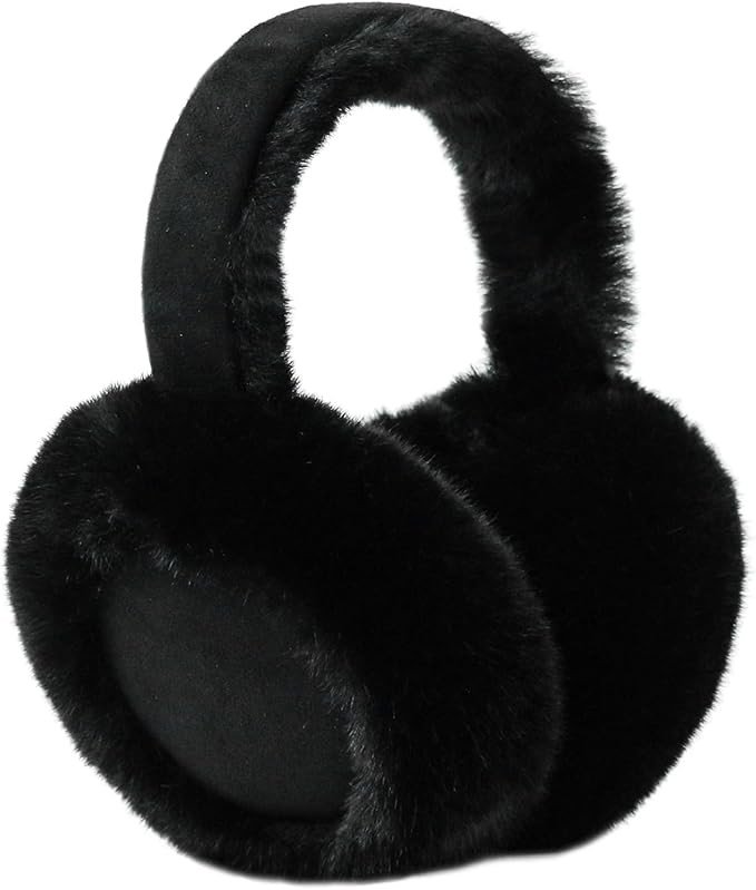 Ear Muffs for Winter Women Foldable Fuzzy Cold Outdoor Earmuffs Soft Faux Furry Ear Warmers Cover... | Amazon (US)