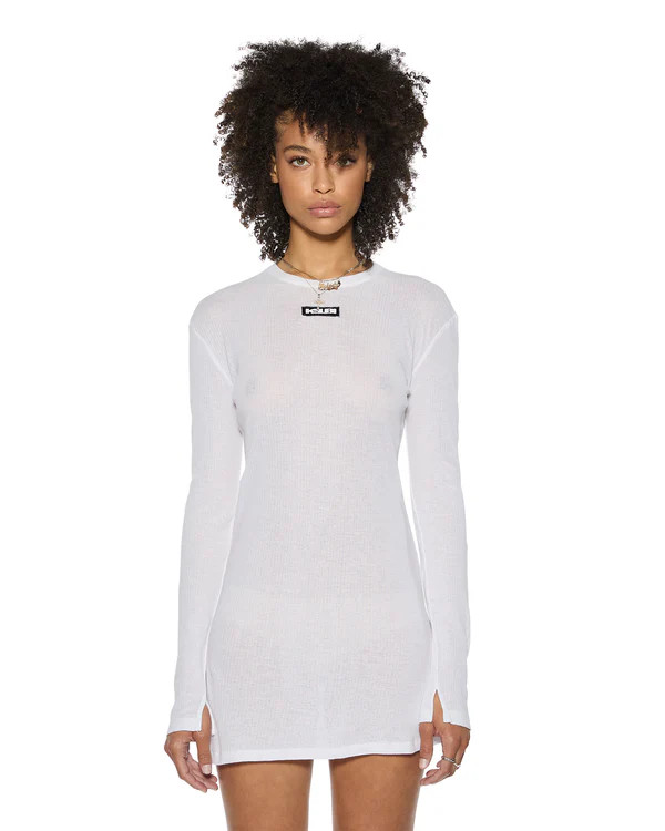 Womens Crawford Ls Mini Dress White Dresses | Ksubi ++ | Ksubi (US)