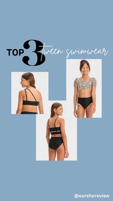 Tween swimsuits, 2 piece swimsuits for girls, tween vacation swim, girls’ black swimsuits, affordable swimwear, cute swimwear, mix and match swimsuits 

#LTKkids