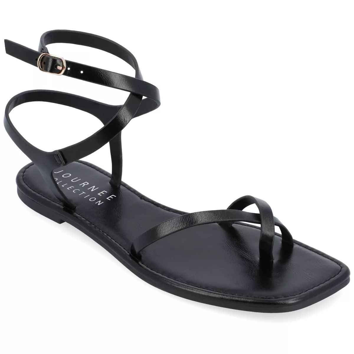 Journee Collection Womens Charra Tru Comfort Foam Buckle Flat Sandals | Target