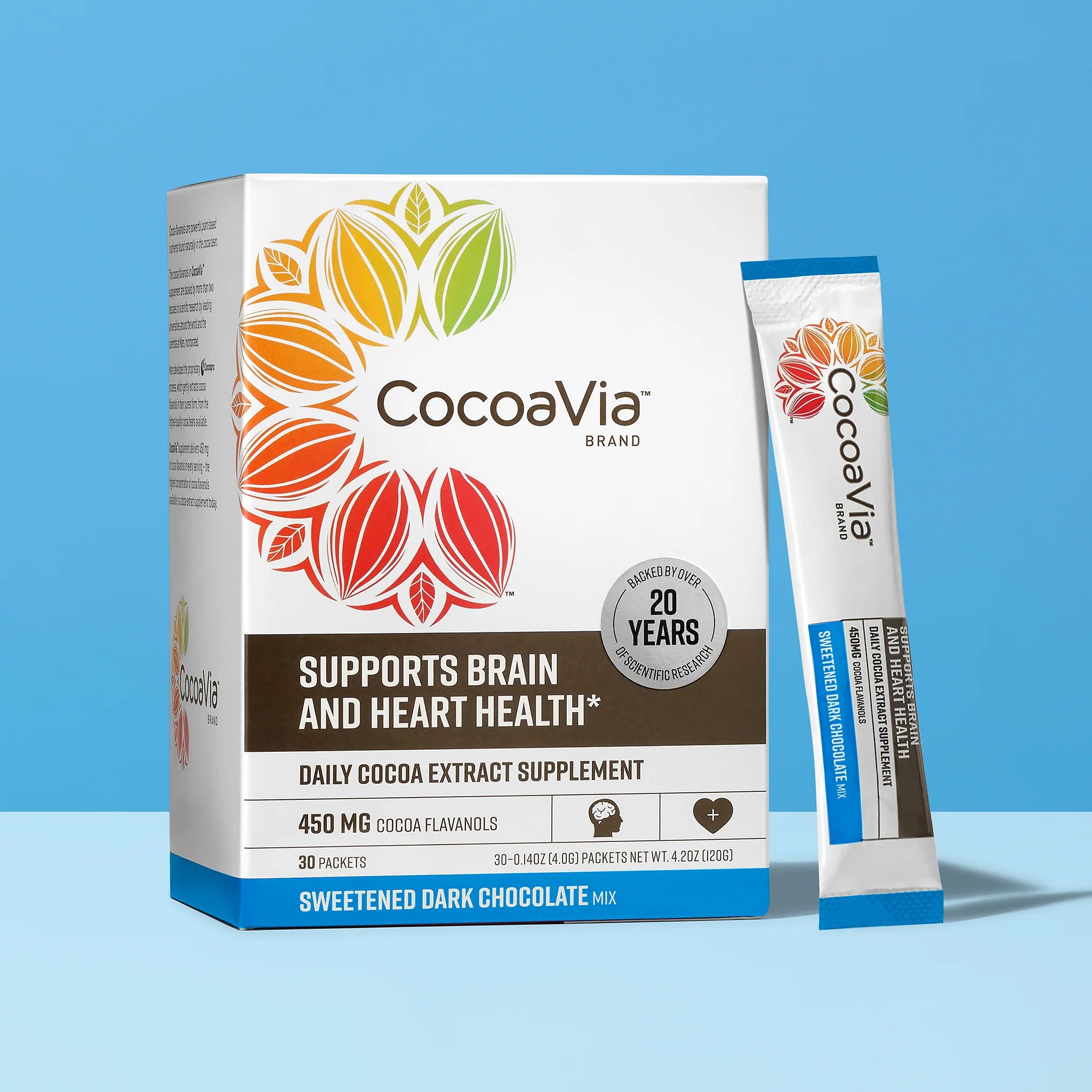 Sweetened Dark Chocolate, Cocoa Flavanol Drink Mix - | CocoaVia