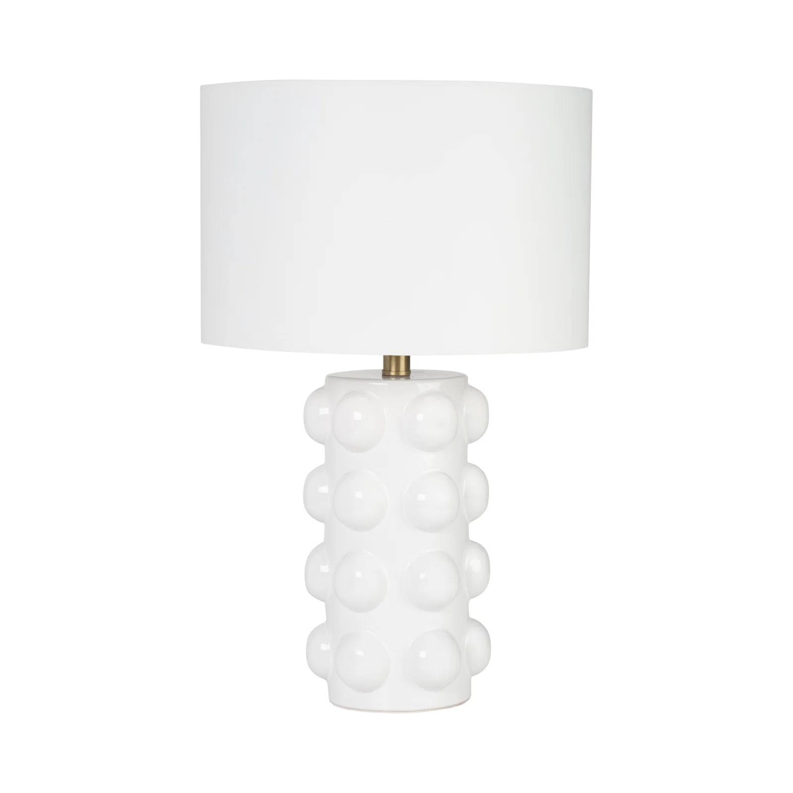Langley Street Neutral Textured Ceramic 22" Bubble Table Lamp, Cylinder - 14" x 14" x 22" & Revie... | Wayfair North America