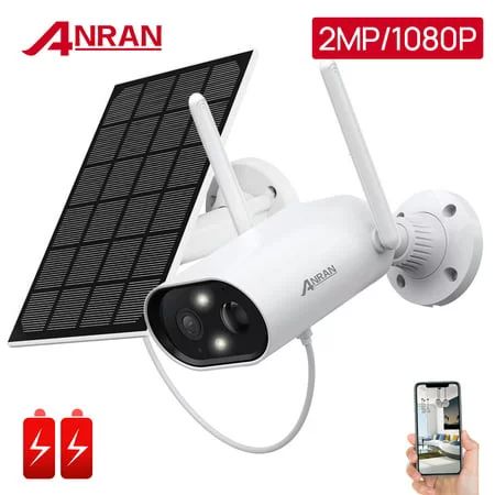 ANRAN Solar Wireless Security Battery Camera, Outdoor IP & Rechargeable Battery Powered Camera, W... | Walmart (US)
