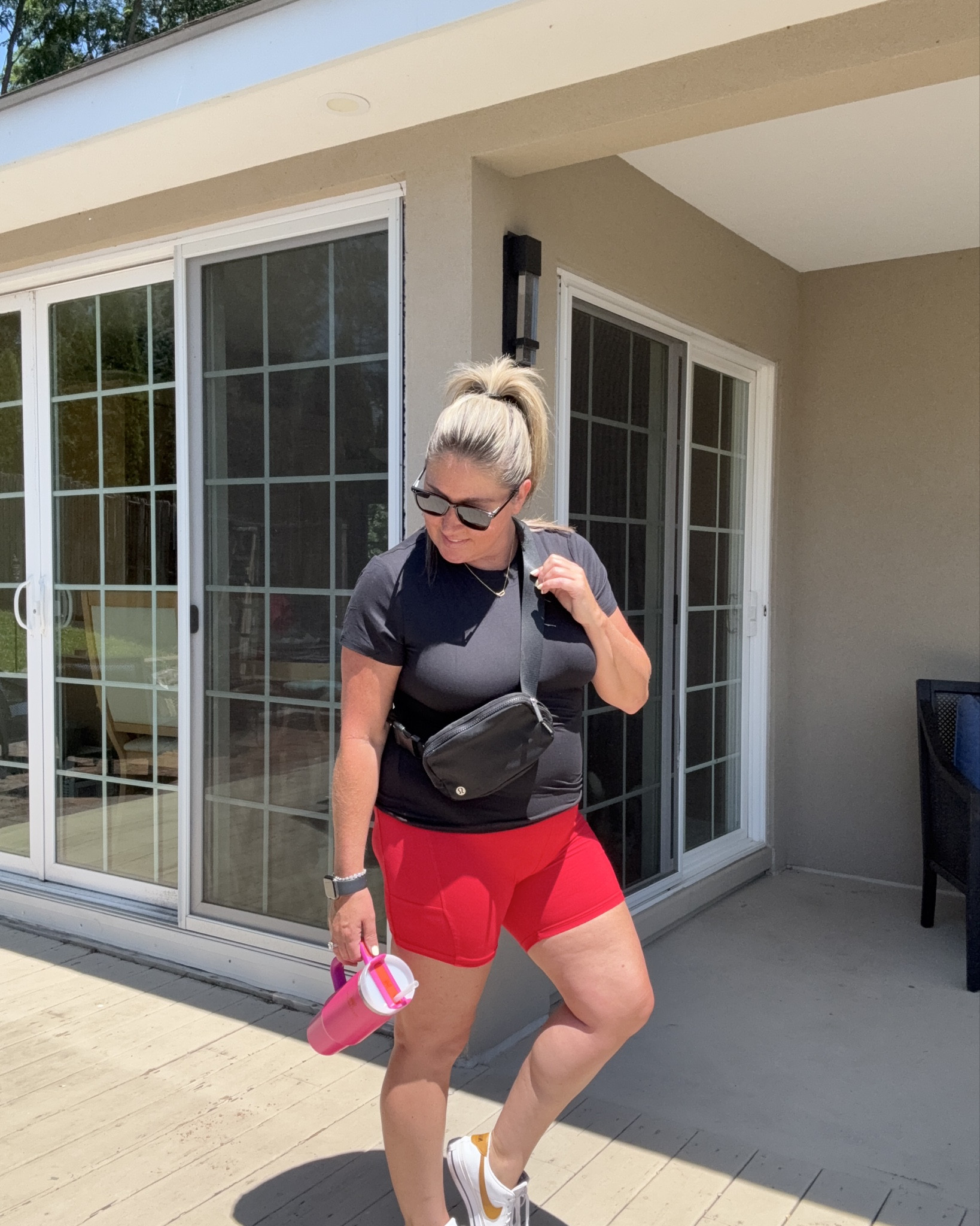 New summer workout clothes help keep me  motivated to workout. Check out these cute red bike shorts and hot pink capri leggings❤️💖

#LTKActive #LTKFindsUnder50 #LTKOver40