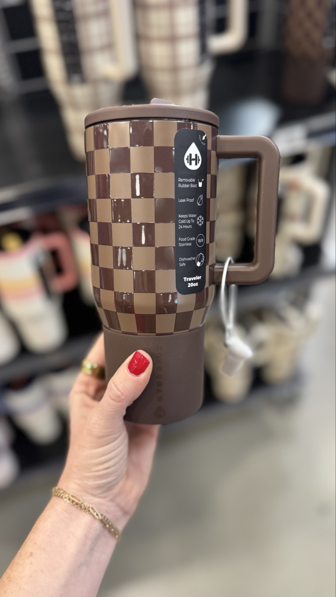 Love this checkered HydroJug! Looks like LV! 

#LTKFindsUnder50 #LTKGiftGuide