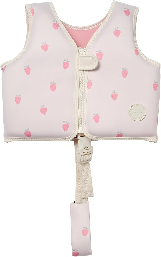 SUNNYLiFE Kids Swim Vest, Size 2-3, Strawberry Sunshine, EPE/Natural Rubber/Polyester, 14.57x12.8... | Amazon (US)