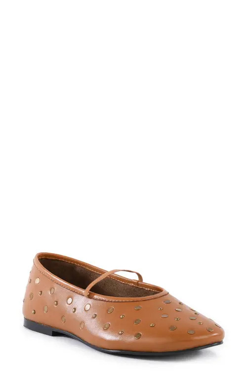 Seychelles Neon Moon Stud Mary Jane Flat in Tan at Nordstrom, Size 9.5 | Nordstrom