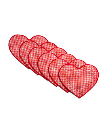 6pk Heart Shaped Quilted Placemats | TJ Maxx