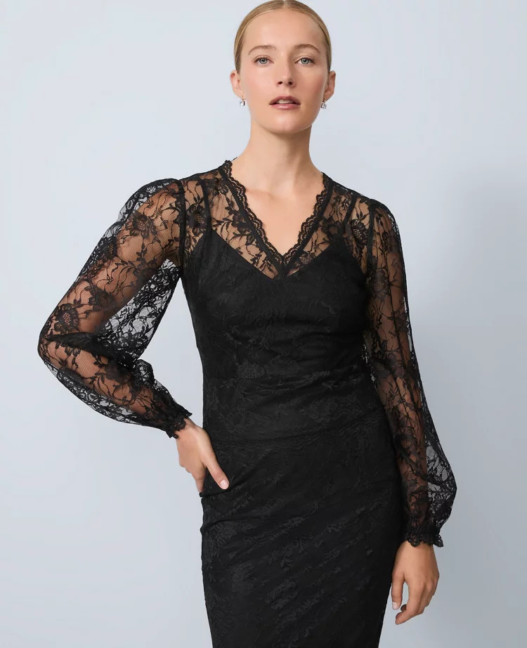 Scalloped Lace Top | Ann Taylor