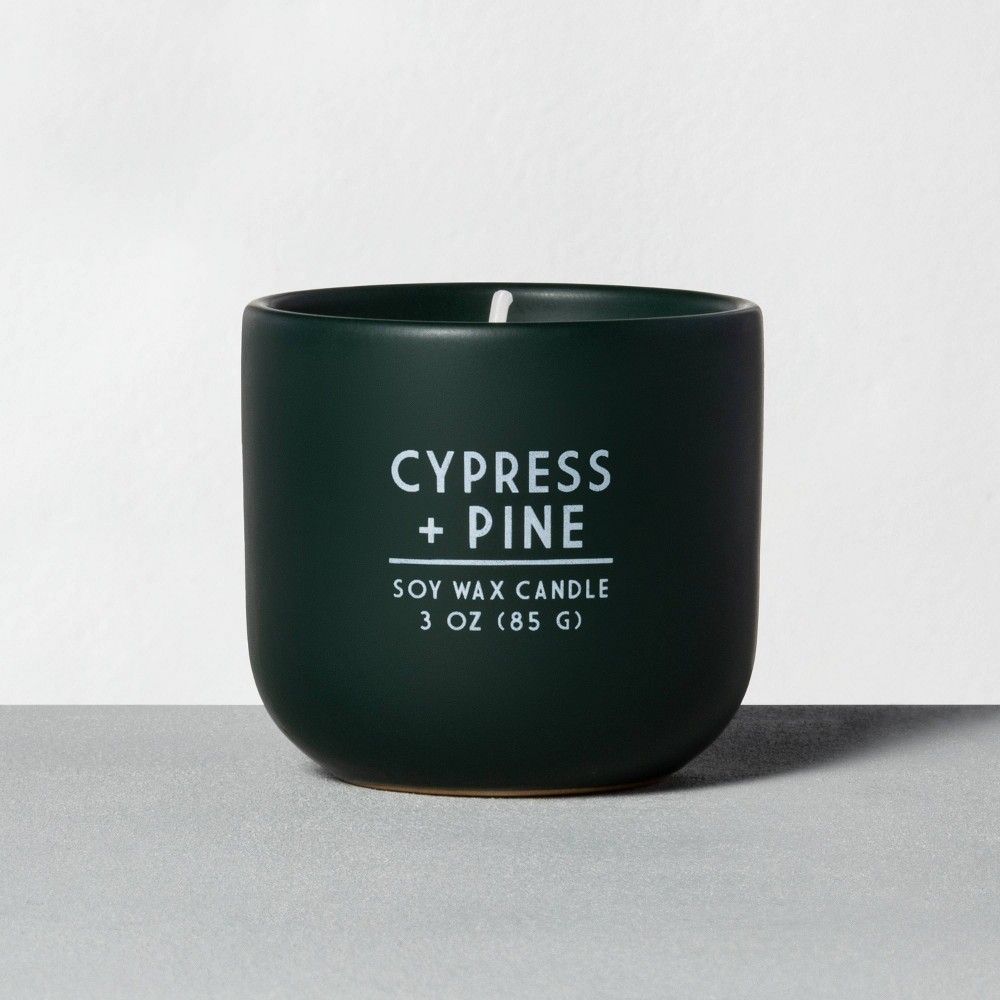 3oz Holiday Ceramic Candle Cypress + Pine - Hearth & Hand with Magnolia | Target