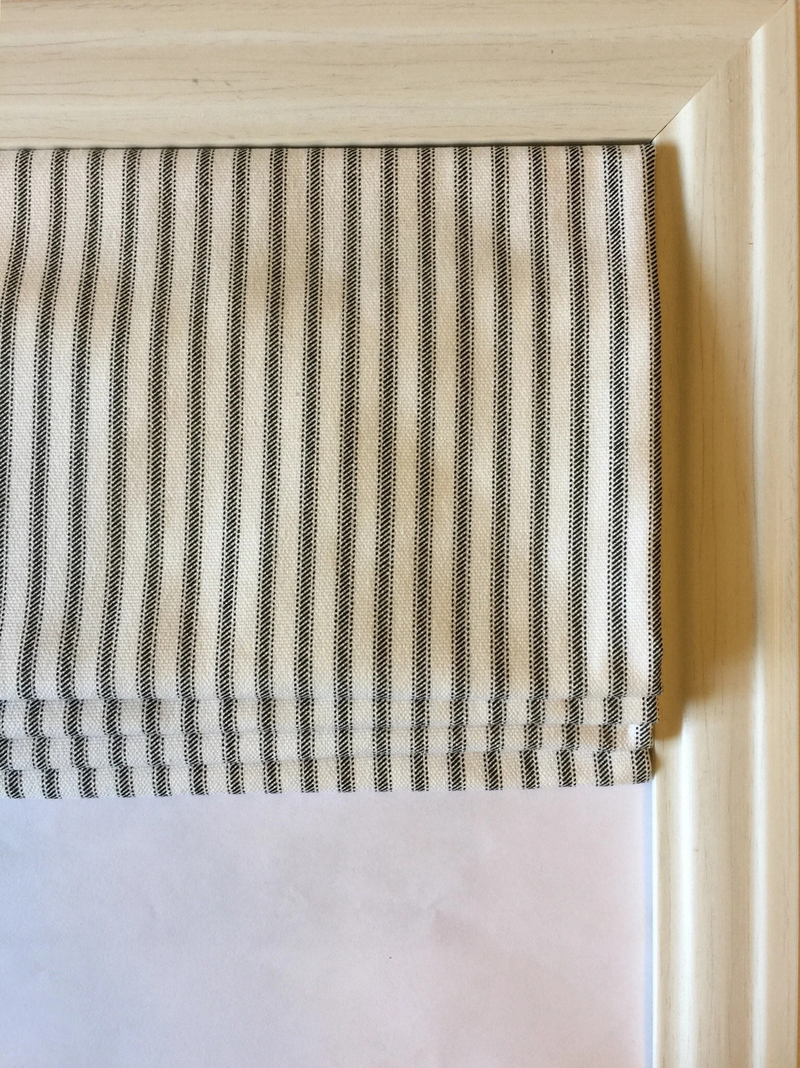 Custom Roman Shade in Classic Ticking Black and White | Etsy (Global)