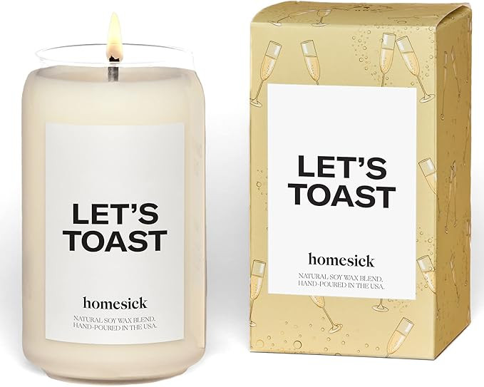 Homesick Premium Scented Candle, Let's Toast- Scents of Mandarin, Grapefruit, 13.75 oz, 60-80 Hou... | Amazon (US)