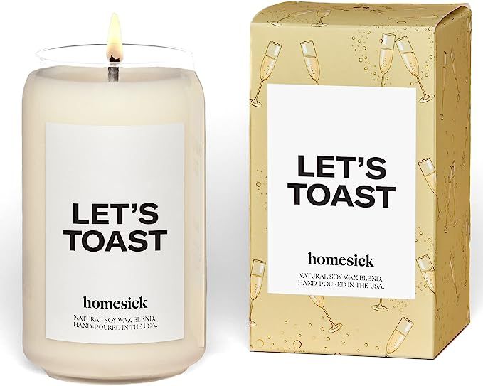 Homesick Premium Scented Candle, Let's Toast- Scents of Mandarin, Grapefruit, 13.75 oz, 60-80 Hou... | Amazon (US)