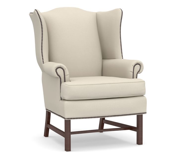 Thatcher Upholstered Wingback Chair | Pottery Barn (US)