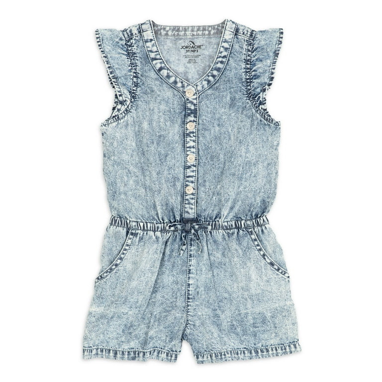 Jordache Baby and Toddler Girl Denim Romper, 12 Months-5T | Walmart (US)