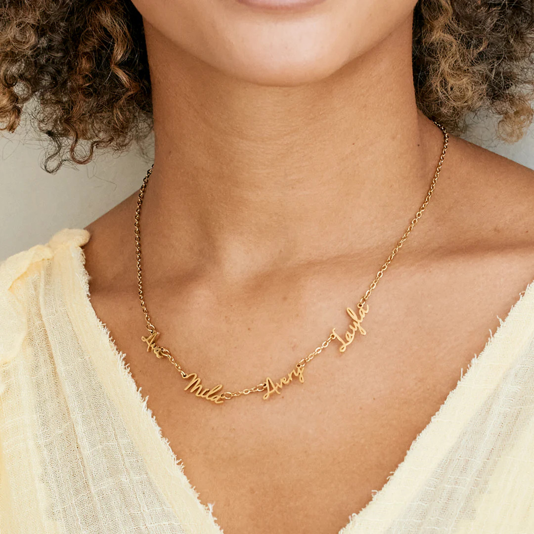 Fairy Multiple Name Necklace | Add Up to 4 Names | Mint & Lily