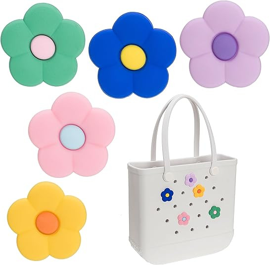 Charms fits for Bogg Bags Flower Charms Accessories fits for Simply Southern Beach Totes Decorati... | Amazon (US)
