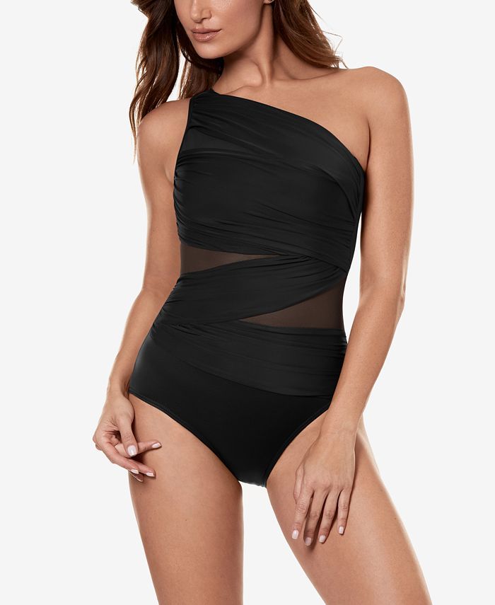 Network Jena One-Shoulder Allover-Slimming One-Piece Swimsuit | Macys (US)