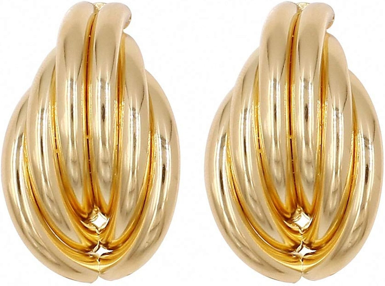 Gold Metal Earrings Trendy Bohemian Geometric Stud Earrings Women Jewelry | Amazon (US)