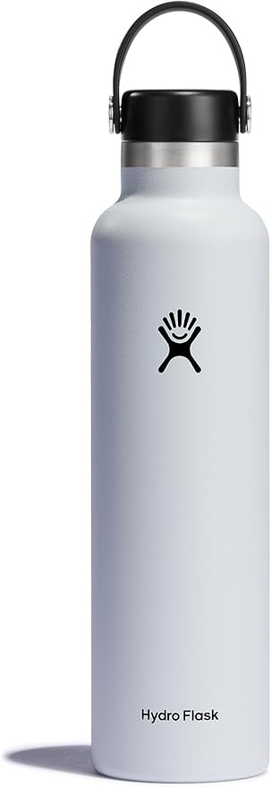 Hydro Flask Water Bottle - Insulated Stainless Steel - Non Spill, Leakproof in 24 Oz White | Amazon (US)
