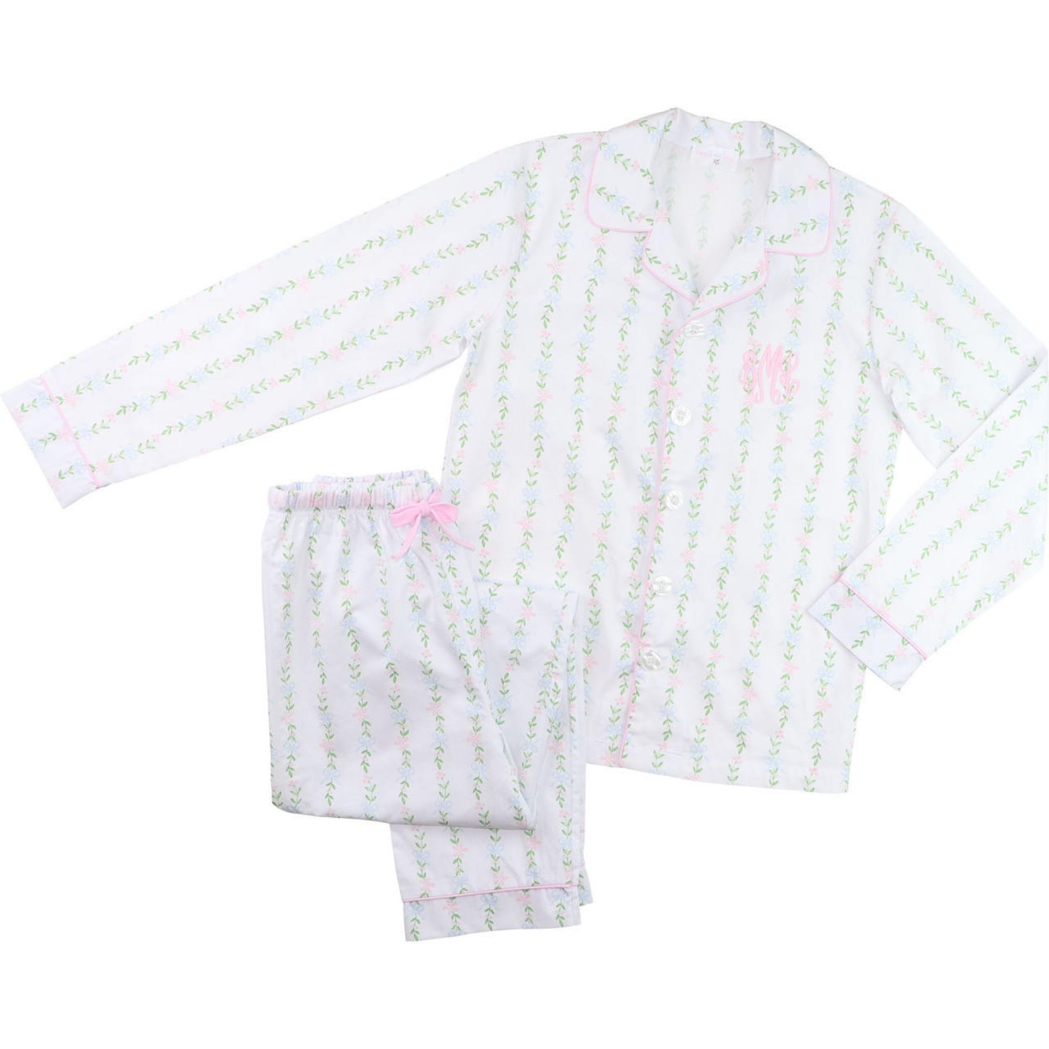 Floral & Bows Pajama Set