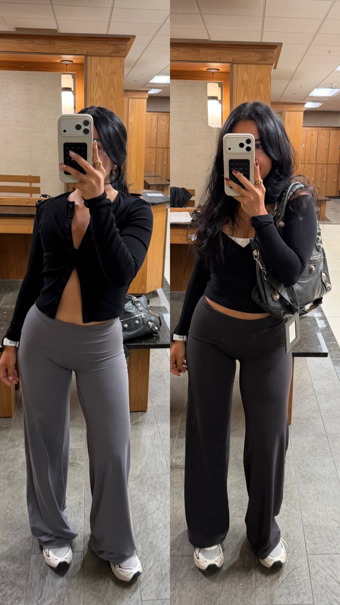 Straight leggings restocked. These are the fold over style but same straight leg fit, I wear a small