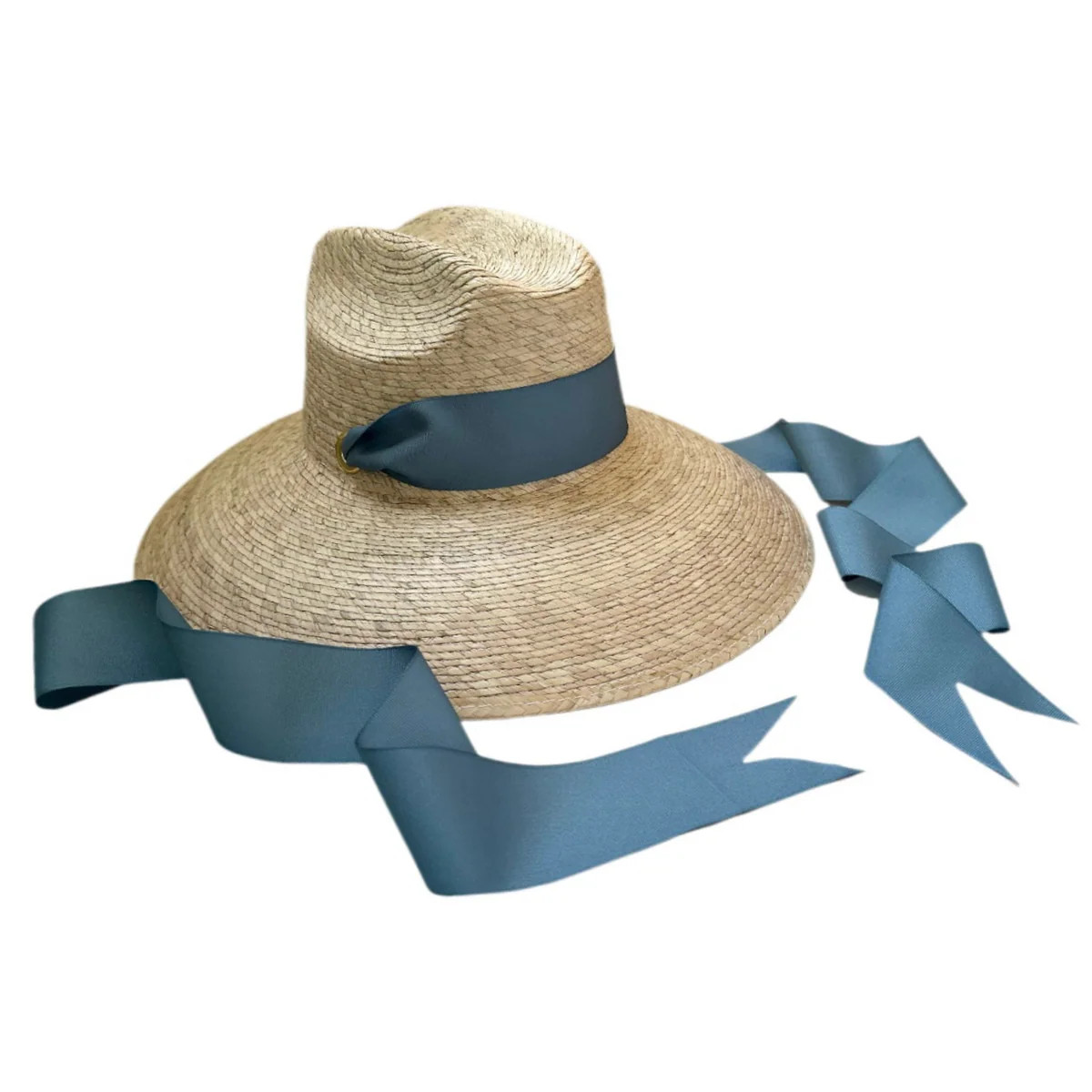 Hollyhock Sun Hat - French Blue Long Grosgrain Ribbon | The Well Appointed House, LLC
