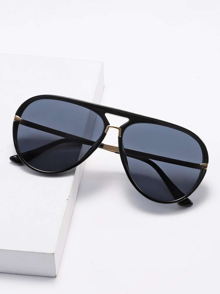 1pair Unisex Top Bar Aviator Casual Fashion Glasses, For Daily Life | SHEIN