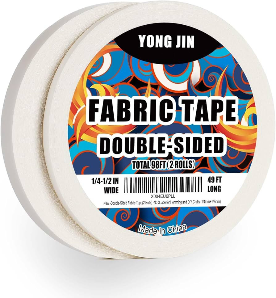 YONGJIN Double-Sided Fabric Tape (2 Rolls) - No Sewing or Ironing Required, Perfect for Quick Clo... | Amazon (US)