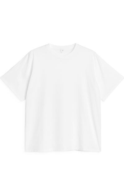 Oversized T-Shirt - Crew-neck - Short sleeve - White - Ladies | H&M GB | H&M (UK, MY, IN, SG, PH, TW, HK)