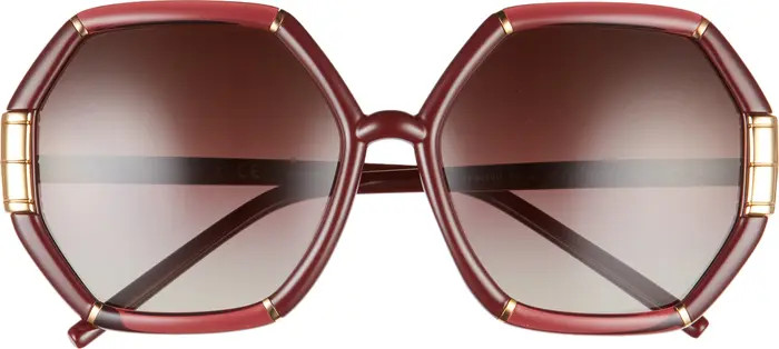 Eleanor 58mm Gradient Geometric Sunglasses | Nordstrom