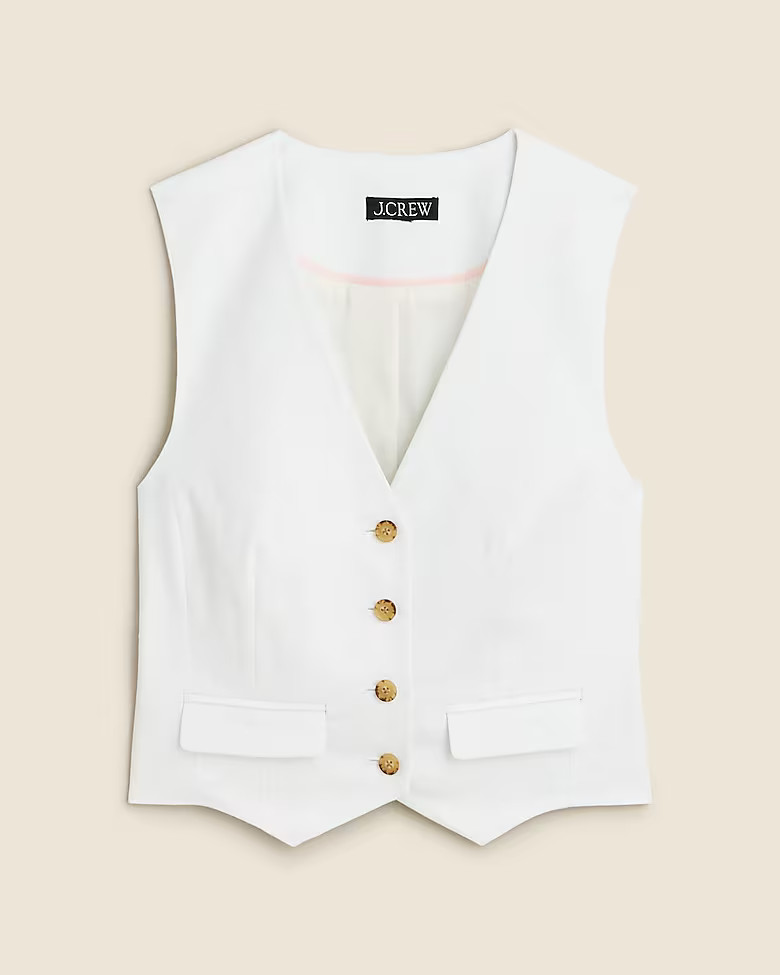 Classic vest in stretch linen blend | J. Crew US