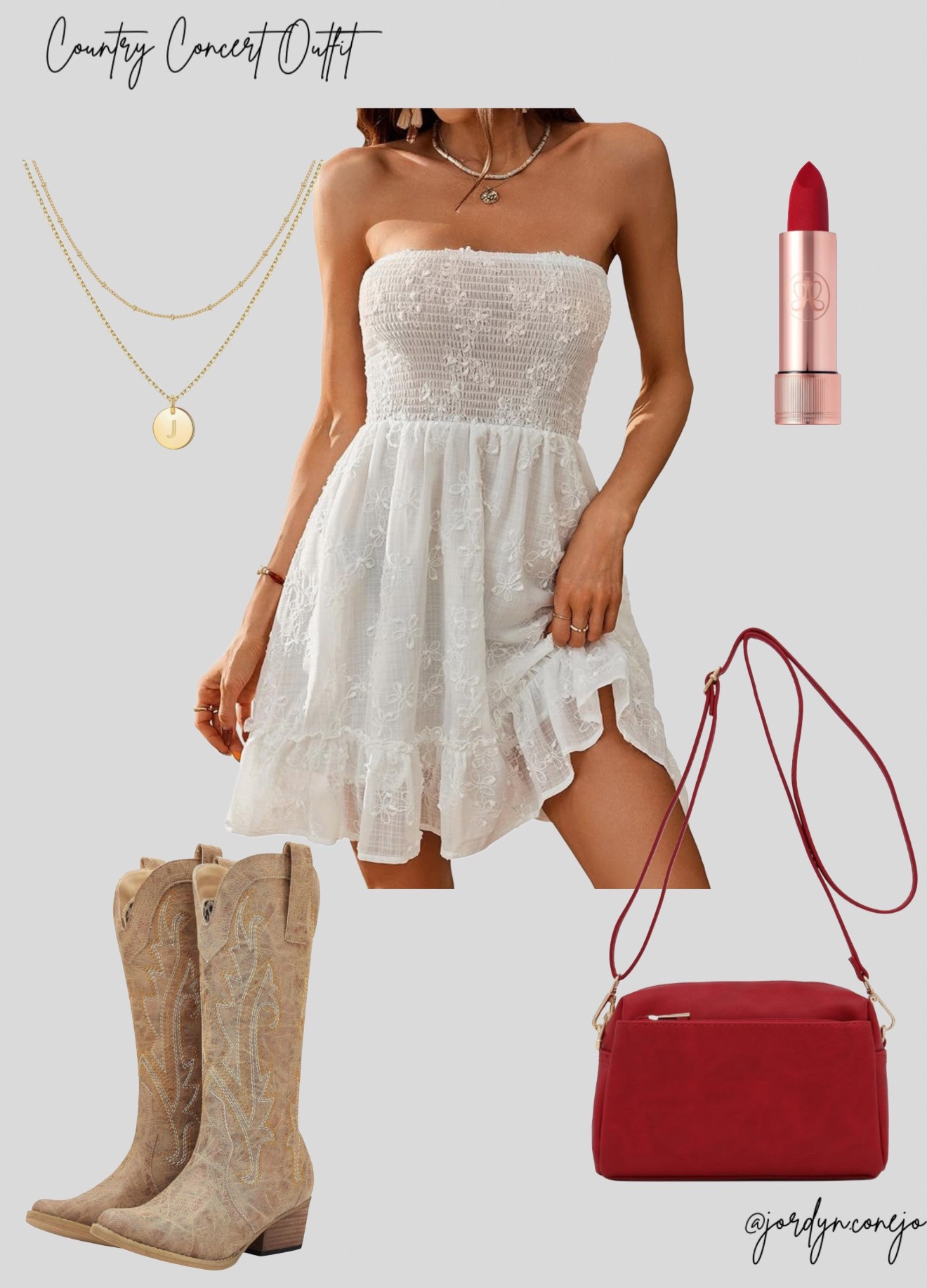 Country Concert Outfit

Strapless dress- cowgirl boots- Nashville style- white dress- tan boots- concert style- women’s style- crossbody 

#LTKPetite #LTKStyleTip #LTKMidsize